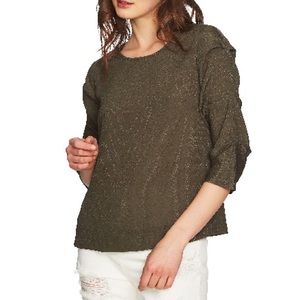 1. State Ruched Sleeve Blouse -NWT
